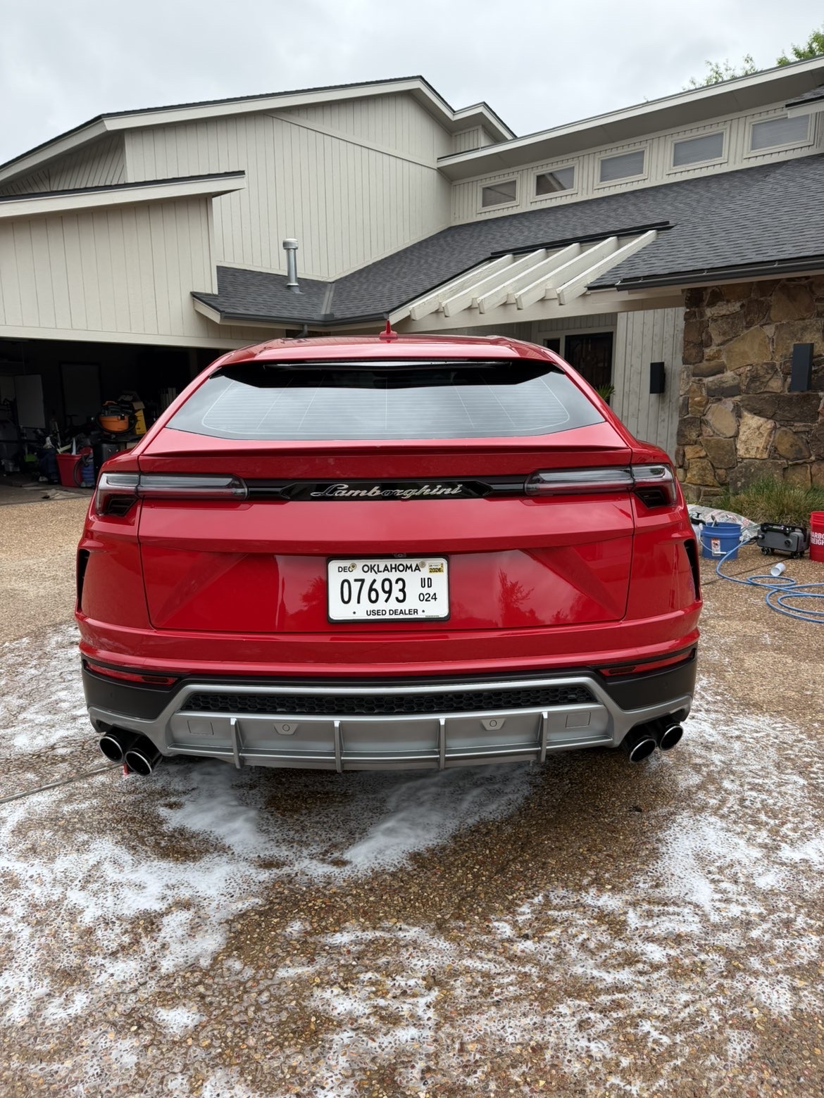 Lamborghini Urus rear view after detail